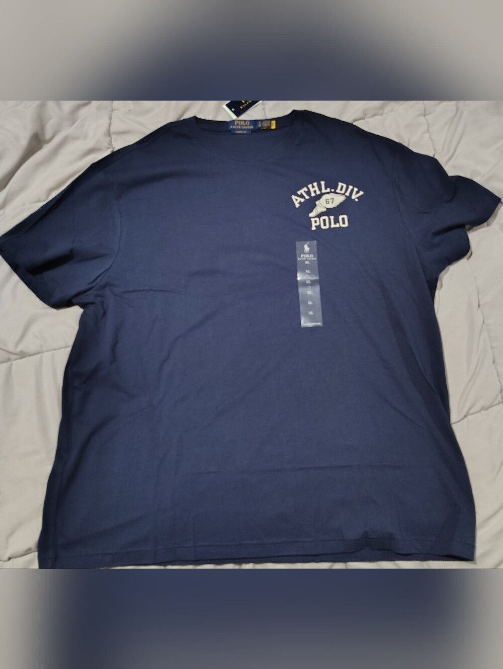 Polo Ralph Lauren Navy ATHL.DIV Graphic Short Sleeve Tee Size XL NWT